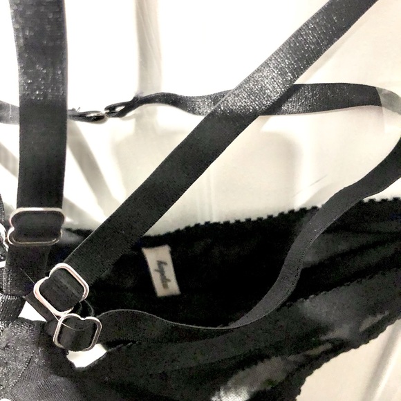 Hopeless Lingerie black mesh strappy panties/bottoms, XS - Picture 5 of 5